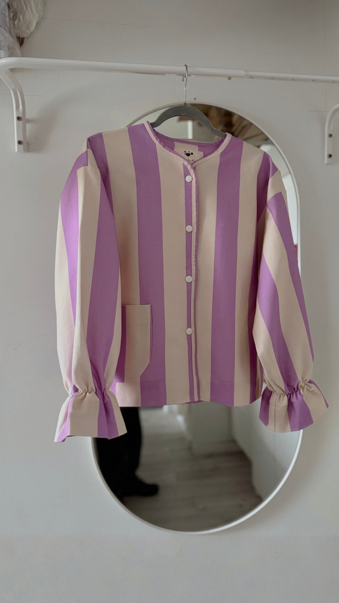 Creme Rose Stripes Jacket