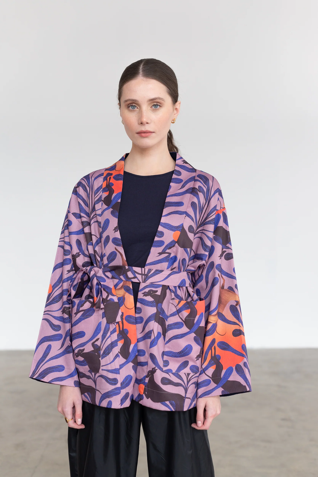 Greyhound Night Kimono