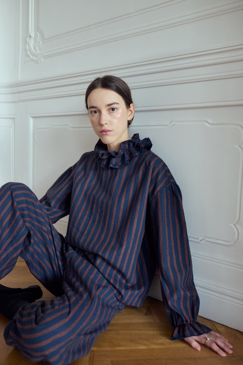 Tessa Shirt with Ruffle Collar