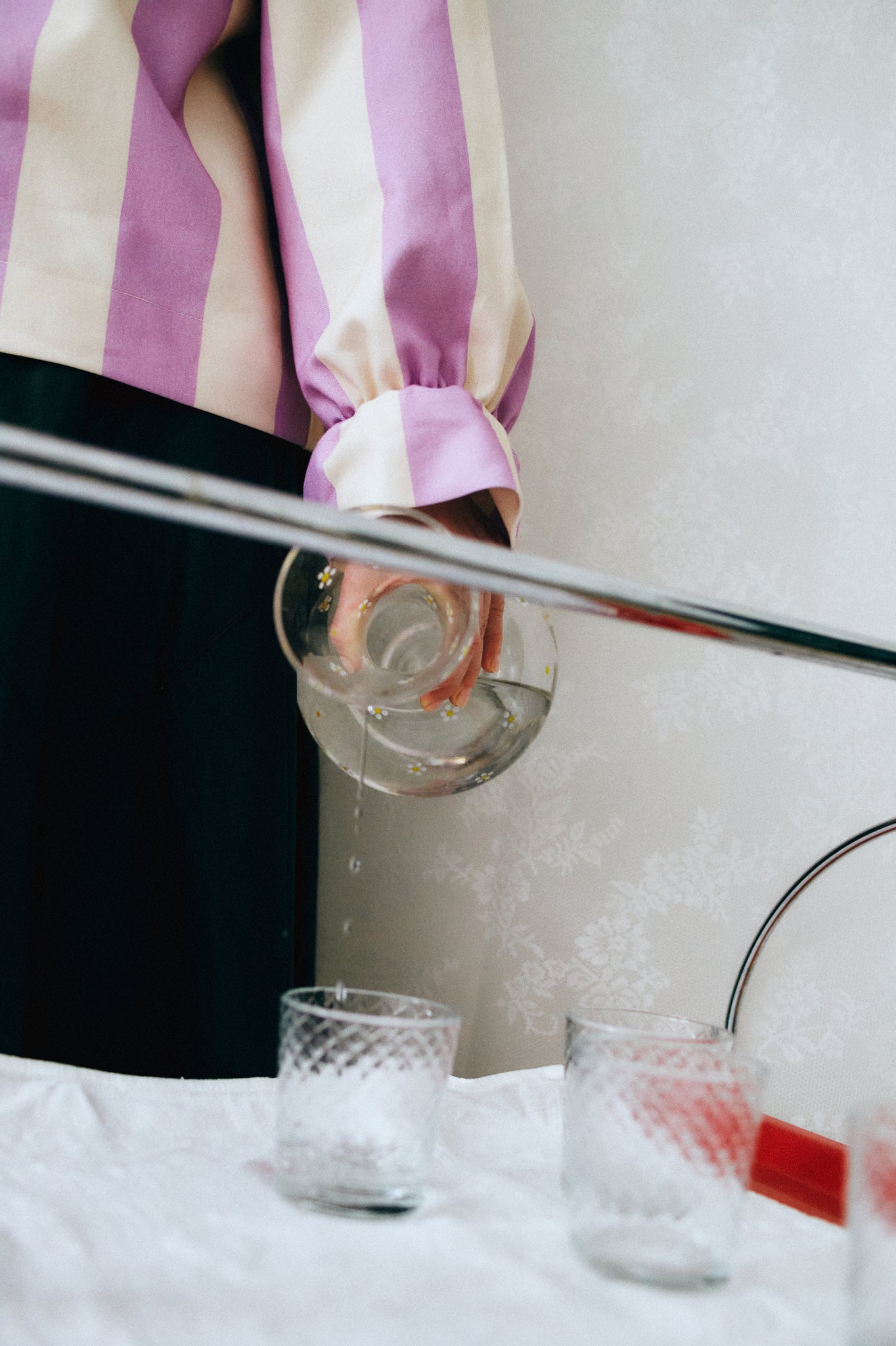 Creme Rose Stripes Jacket