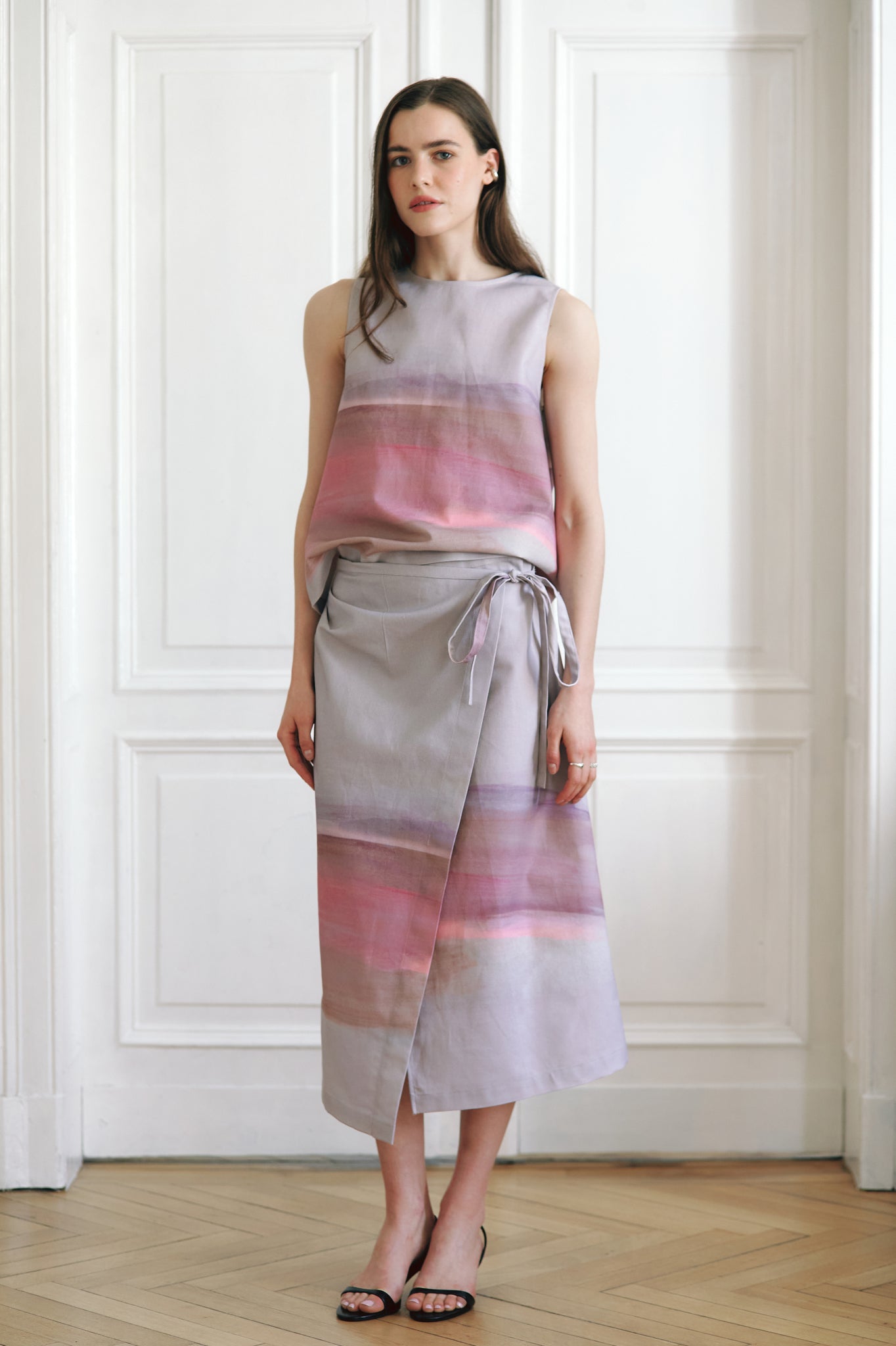 Ida Linen Midi Skirt