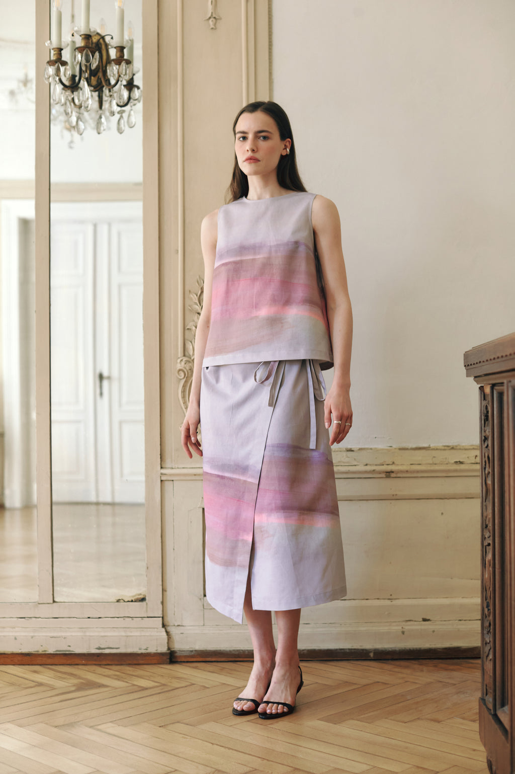 Ida Linen Midi Skirt