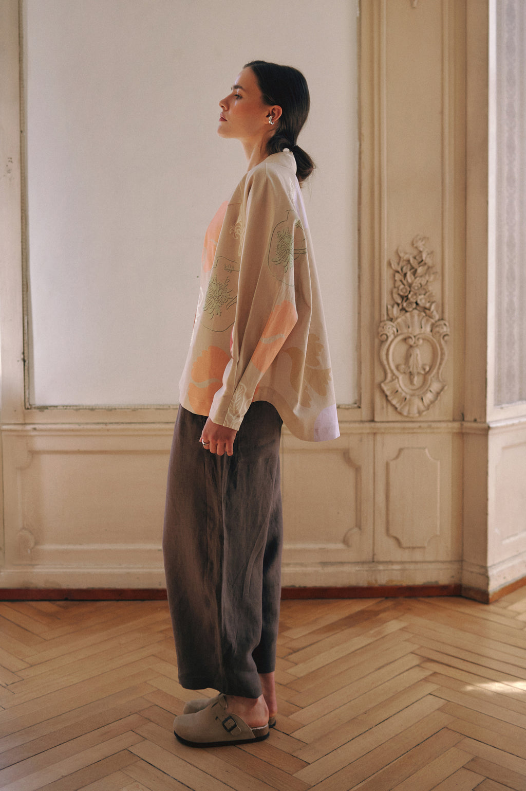 Tokio Linen Barrel Trousers