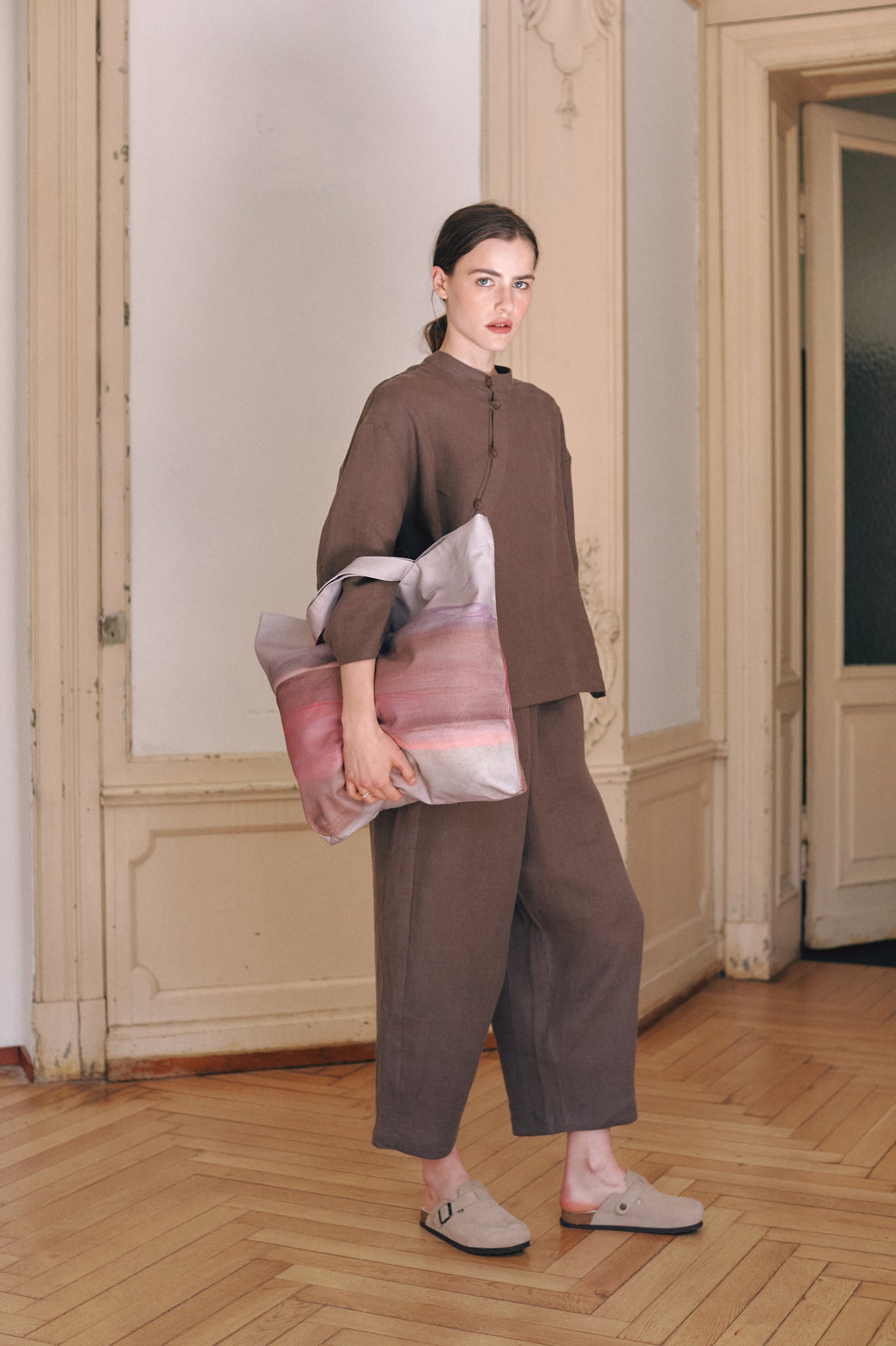 Tokio Linen Barrel Trousers