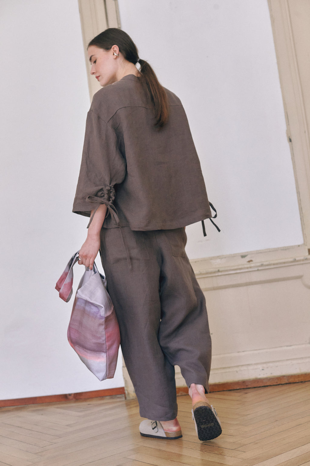 Tokio Linen Barrel Trousers