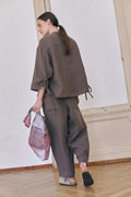 Tokio Linen Barrel Trousers