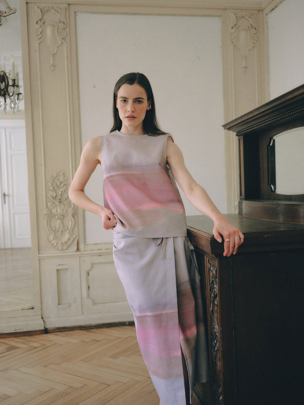 Ida Linen Midi Skirt